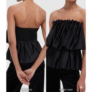 POMANDER PLACE Black Maeve Top Size M NWT Retail $128 Tuckernuck